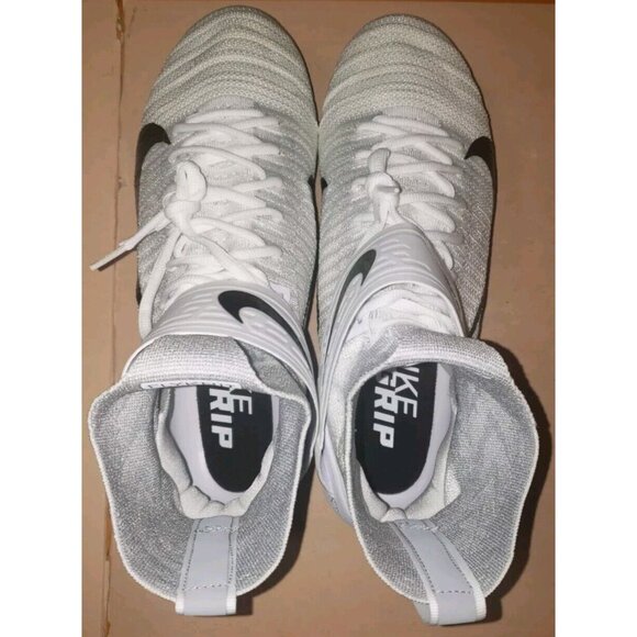 NIKE ALPHA MENACE ELITE 2 FLYKNIT FOOTBALL WHITE MEN'S SIZE 13W Wide NEW - Picture 10 of 13